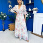 Holly 3D Floral Detailed Occasion Dress Floral Butter Cream