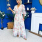 Holly 3D Floral Detailed Occasion Dress Floral Butter Cream