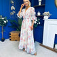 Holly 3D Floral Detailed Occasion Dress Floral Butter Cream