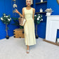 Dorris Detailed Midi Dress Yellow