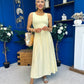 Dorris Detailed Midi Dress Yellow