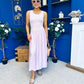 Dorris Detailed Midi Dress Pink