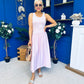 Dorris Detailed Midi Dress Pink