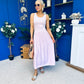 Dorris Detailed Midi Dress Pink