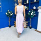 Dorris Detailed Midi Dress Pink