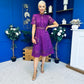 Shauna Crochet Occasion Midi Dress Violet