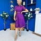 Shauna Crochet Occasion Midi Dress Violet