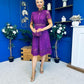 Shauna Crochet Occasion Midi Dress Violet