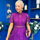 Shauna Crochet Occasion Midi Dress Violet