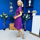 Shauna Crochet Occasion Midi Dress Violet