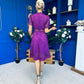 Shauna Crochet Occasion Midi Dress Violet