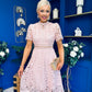 Shauna Crochet Occasion Midi Dress Blush