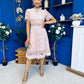 Shauna Crochet Occasion Midi Dress Blush