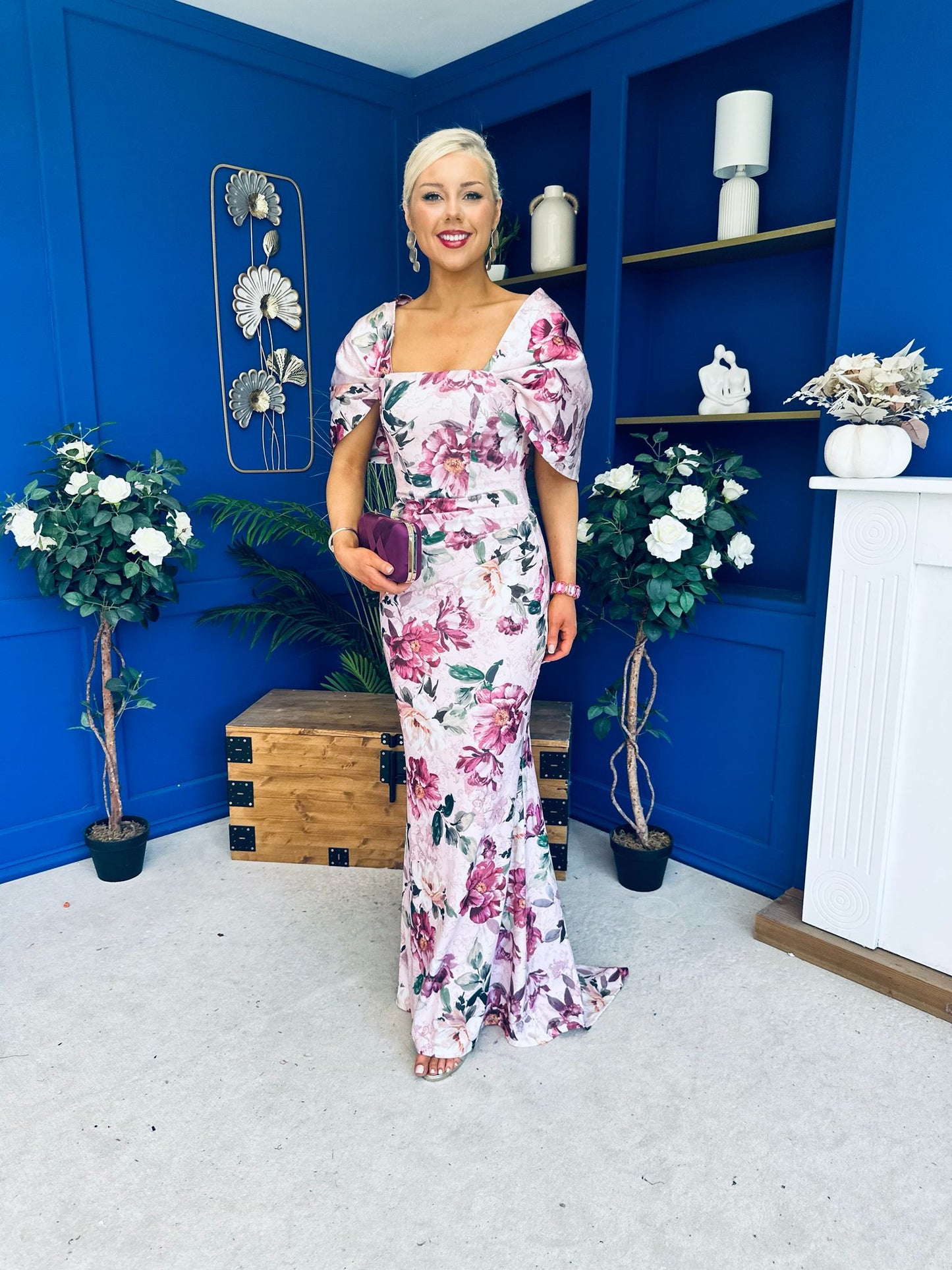 Melanie Detailed Occasion Dress Floral