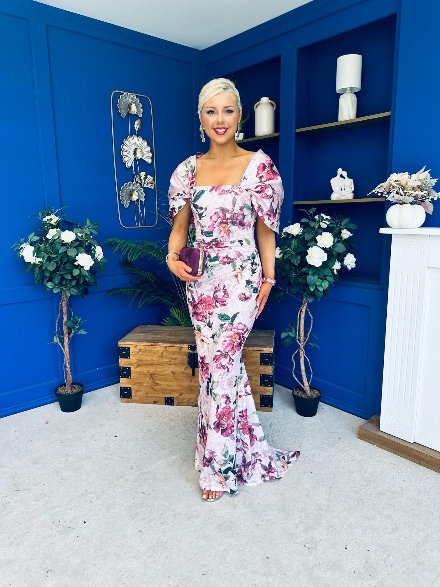 Melanie Detailed Occasion Dress Floral