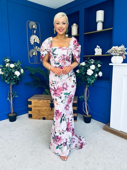 Melanie Detailed Occasion Dress Floral
