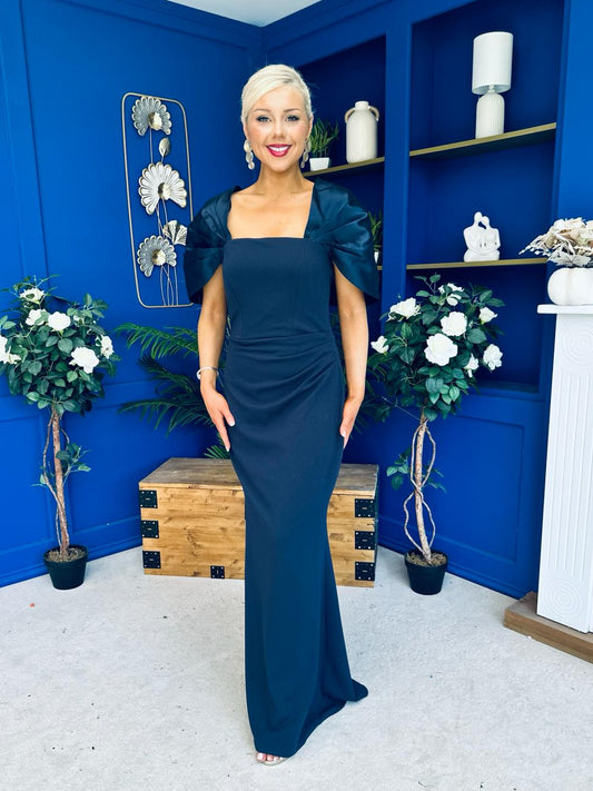 Meadow Detailed Occasion Dress Navy