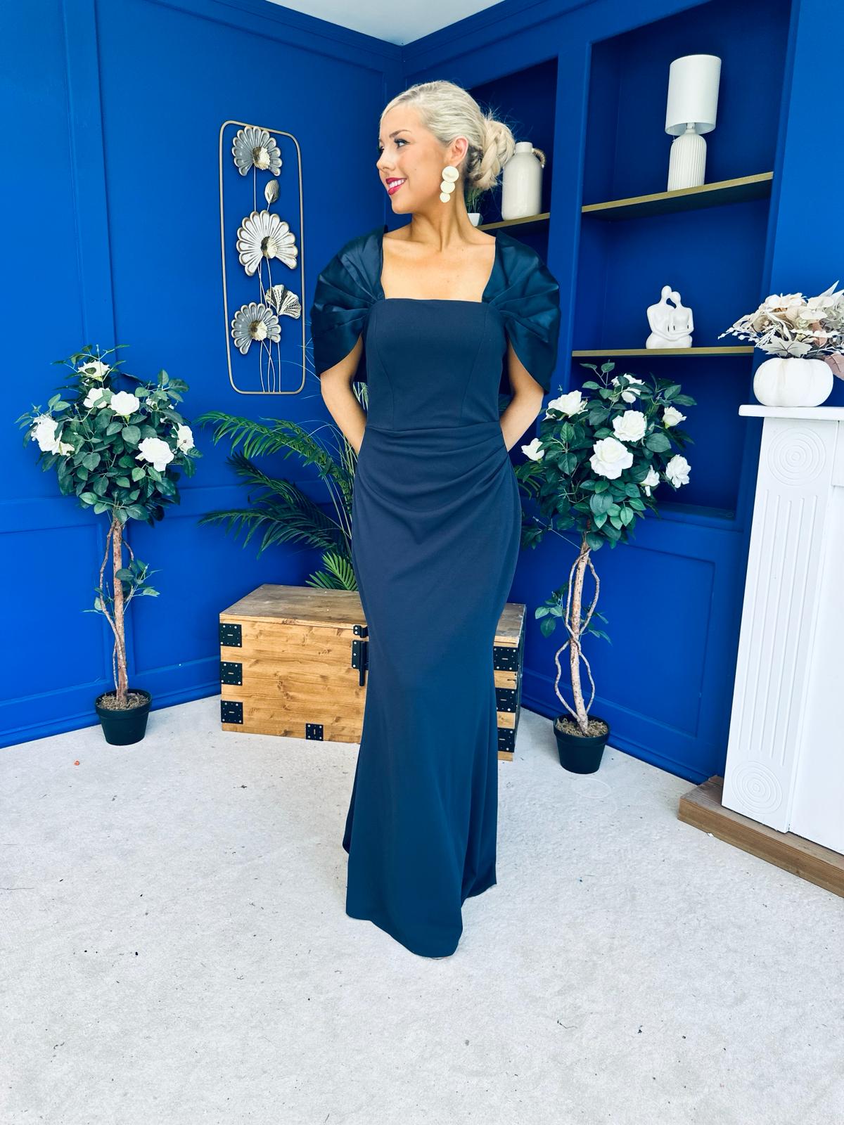 Meadow Detailed Occasion Dress Navy