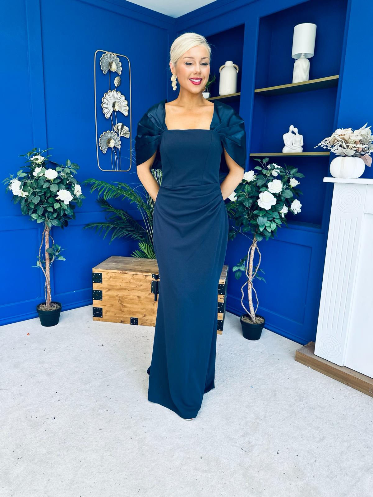 Meadow Detailed Occasion Dress Navy
