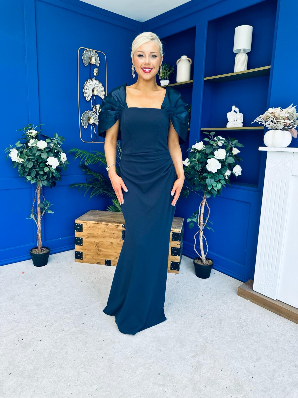 Meadow Detailed Occasion Dress Navy