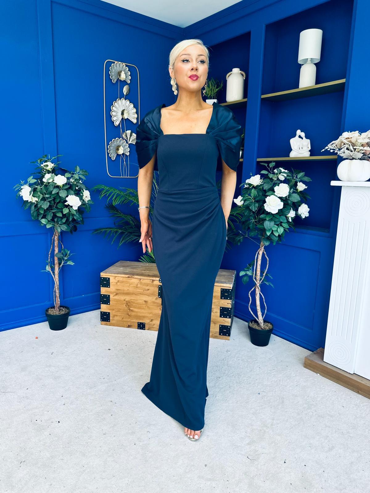 Meadow Detailed Occasion Dress Navy