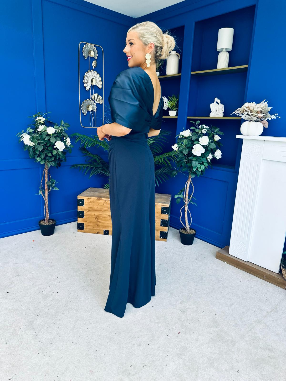 Meadow Detailed Occasion Dress Navy