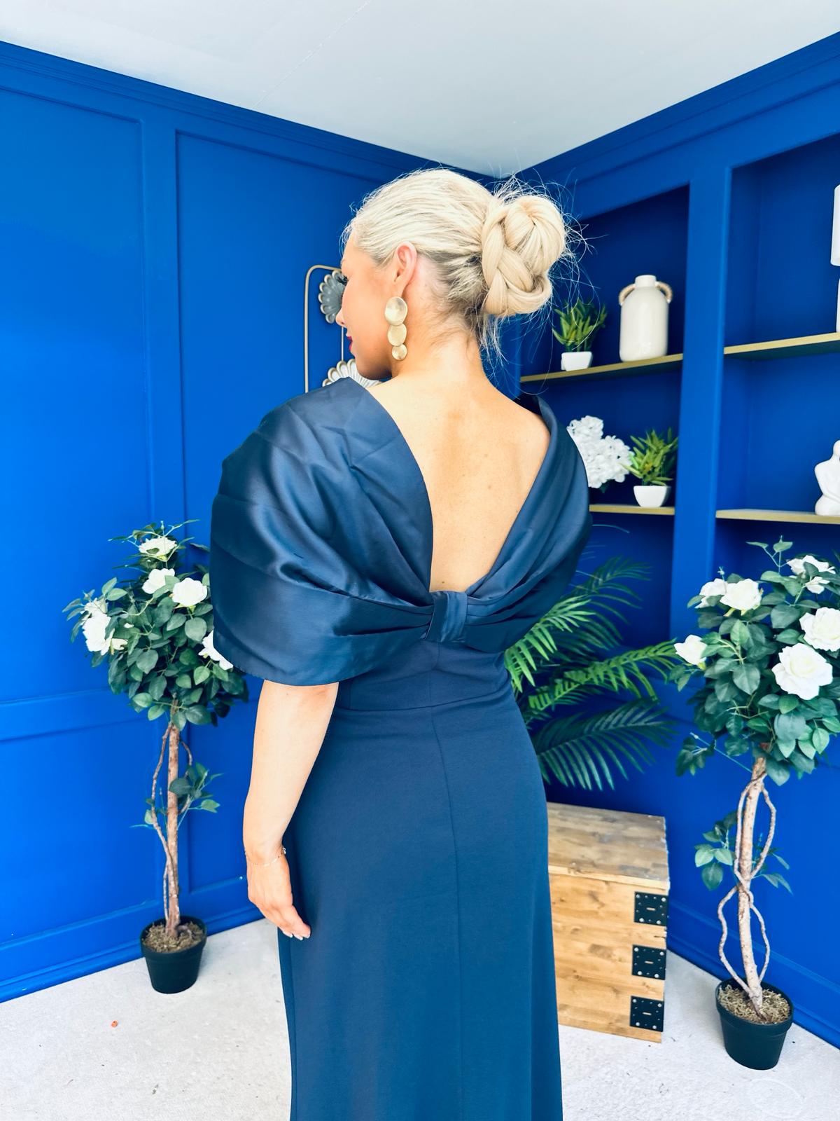 Meadow Detailed Occasion Dress Navy