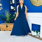 Diane Halterneck Occasion Dress Navy