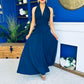 Diane Halterneck Occasion Dress Navy