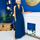 Diane Halterneck Occasion Dress Navy
