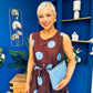 Sadhbh Tiered Midi Dress Blue Polka Coco