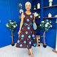 Sadhbh Tiered Midi Dress Blue Polka Coco