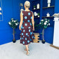 Sadhbh Tiered Midi Dress Blue Polka Coco