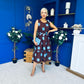 Sadhbh Tiered Midi Dress Blue Polka Coco