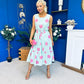 Sadhbh Tiered Midi Dress Pink Polka Pastel
