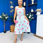 Sadhbh Tiered Midi Dress Pink Polka Pastel