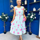 Sadhbh Tiered Midi Dress Pink Polka Pastel