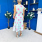 Sadhbh Tiered Midi Dress Pink Polka Pastel