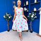 Sadhbh Tiered Midi Dress Pink Polka Pastel