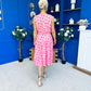 Sadhbh Tiered Midi Dress Cerise Polka Pink
