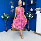 Sadhbh Tiered Midi Dress Coco Polka Cerise