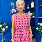 Sadhbh Tiered Midi Dress Coco Polka Cerise