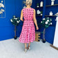 Sadhbh Tiered Midi Dress Coco Polka Cerise