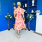 Dearbhla Banded Midi Dress Floral Peach