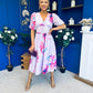 Dearbhla Banded Midi Dress Floral Lavender