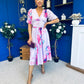 Dearbhla Banded Midi Dress Floral Lavender