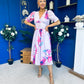 Dearbhla Banded Midi Dress Floral Lavender
