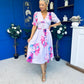 Dearbhla Banded Midi Dress Floral Lavender