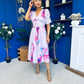 Dearbhla Banded Midi Dress Floral Lavender