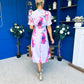 Dearbhla Banded Midi Dress Floral Lavender